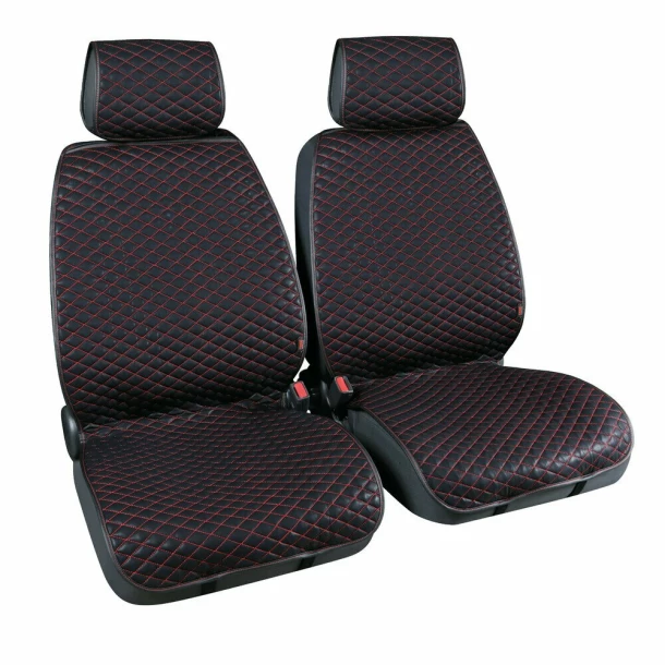 Cover-Tech, pair of front seat covers - Black/Red