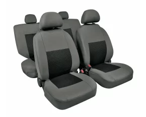 Linear, high-quality jacquard seat cover set - Grey