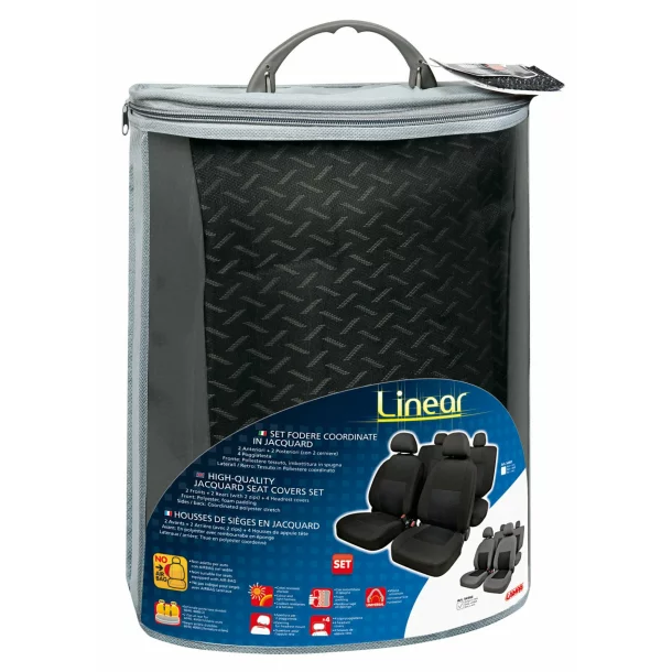 Linear, kiváló jacquard üléshuzat szett  8 db - Szürke