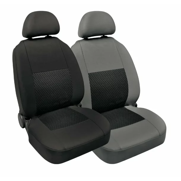 Linear, high-quality jacquard seat cover set - Black