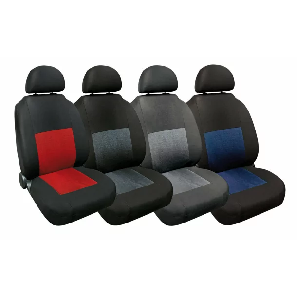 Sport, high-quality jacquard seat cover set - Red/Black