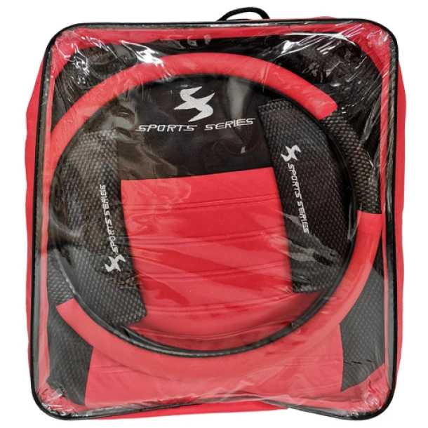Sport Series seat covers 13pcs - Black/Red - Resealed