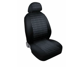 Square high-quality jacquard seat cover set 9pcs - Black