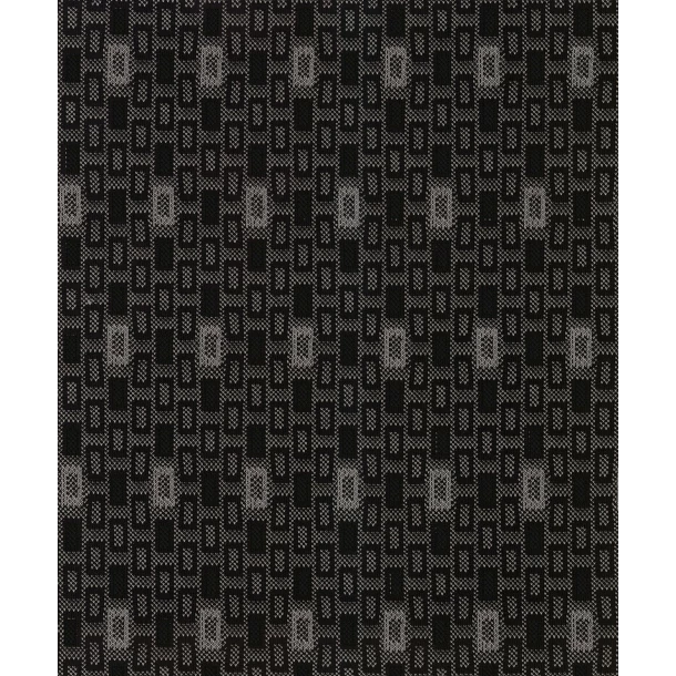 Square high-quality jacquard seat cover set 9pcs - Black