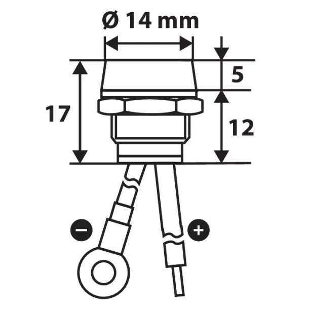 Indicator luminos LED 12/24V - Albastru