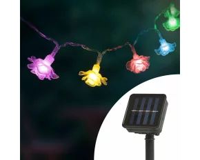 Instalație de pom cu încărcare solară LED - floare - 2,3 m - 20 LED - multicolore