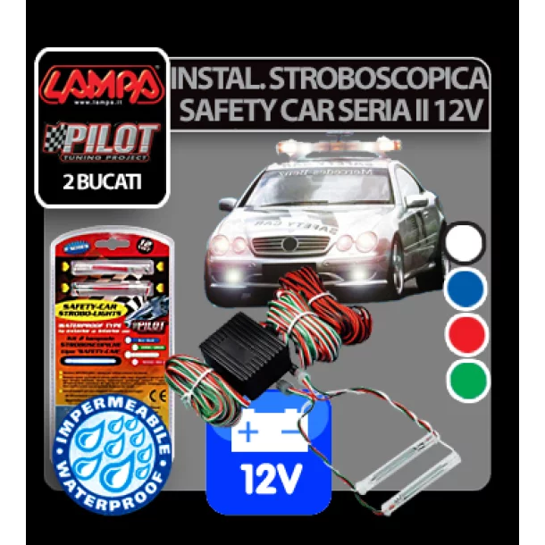 Instalatie stroboscopica Safety Car Seria II 12V - Verde