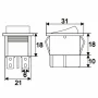 Interupator basculant 1 circuit 16A-250V OFF-ON, lumini de rosie