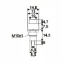 Intrerupator cu apasare, 1 circuit, 2A-250V OFF-(ON), negru