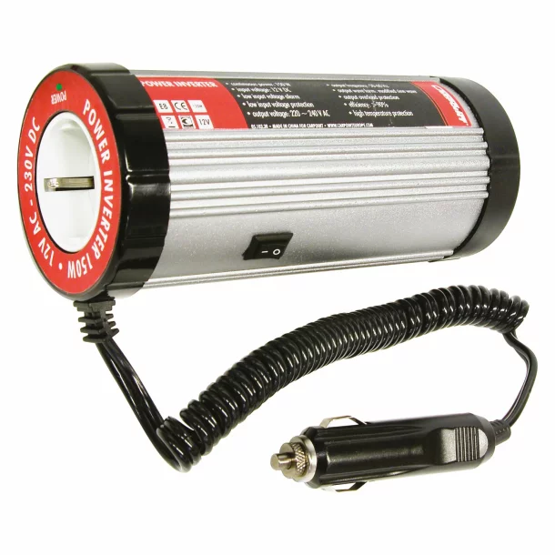 Carpoint Inverter 12V-ról 220V-ra - 150W pohártartóba