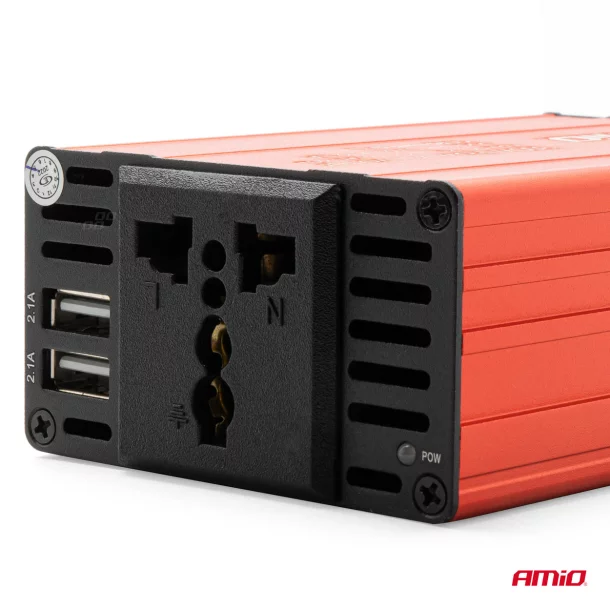 Power Inverter AMiO 12V/220V 300W/600W 2xUSB PI03