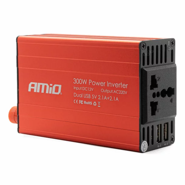 Power Inverter AMiO 12V/220V 300W/600W 2xUSB PI03