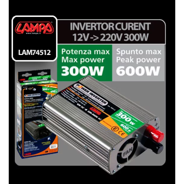 Invertor curent de la 12V la 220V 300W