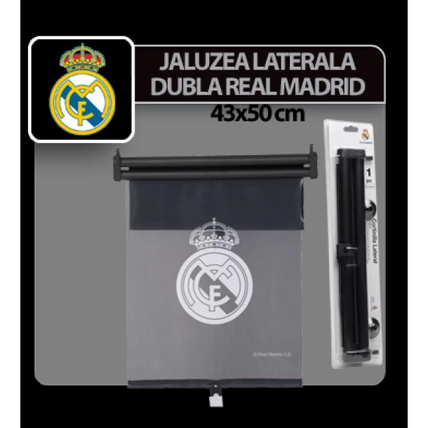 Jaluzea dubla cu ventuze Real Madrid 1buc. - 43x50cm
