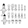 Kit becuri si sigurante 19buc, 12V - halogen 2xH4 P43