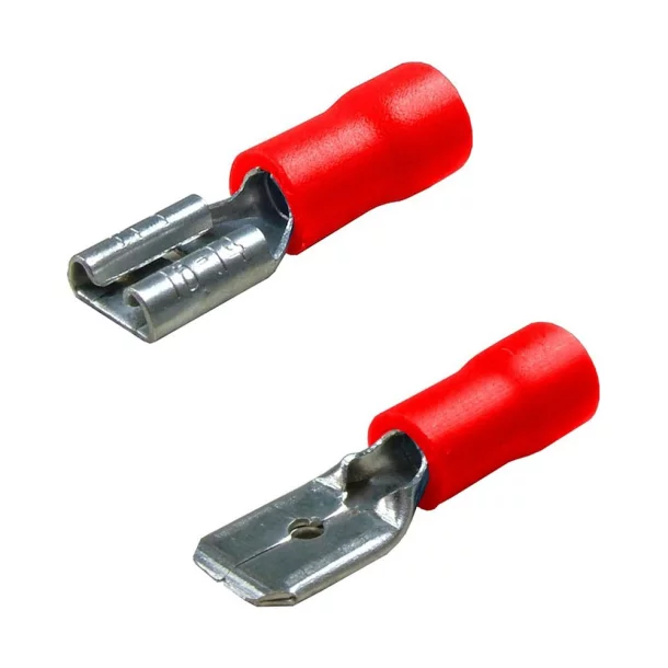 Male and female disconnects kit - Red