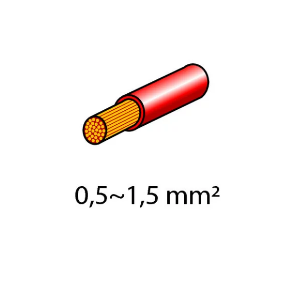 Male and female disconnects kit - Red