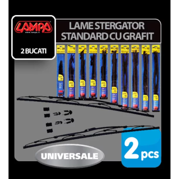 Standard - grafitos ablaktörlő - 53 cm (21&#039;&#039;) - 2 darabos