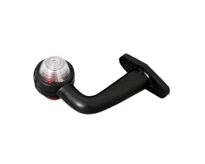 Lampa gabarit camion cu brat 90° cu bec 24V - Alb/Rosu