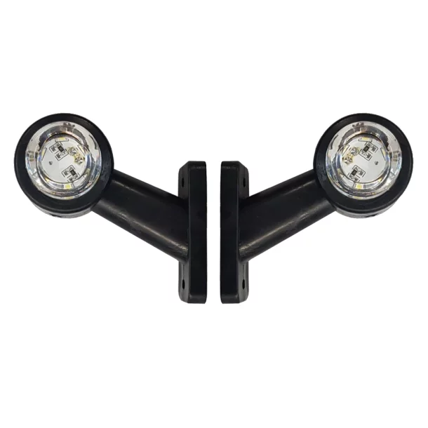 Lampa gabarit camion cu brat extra scurt 60° cu LED 12/24V Set 2buc Stg/Dr - Alb/Rosu