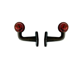 Truck side light with 90° short arm 12/24V LED Set of 2pcs Left/Right - White/Red