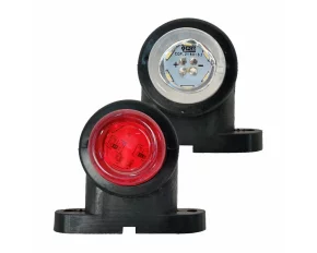 Mini truck side light with LED 12/24V set of 2pcs - White/Red