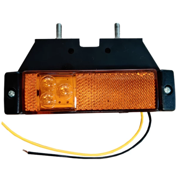 Reflector lamp gauge with 3 LED 12/24V - Yellow
