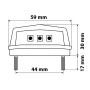 3 SMD-es rendszámtábla világító lámpa 12V - Fehér