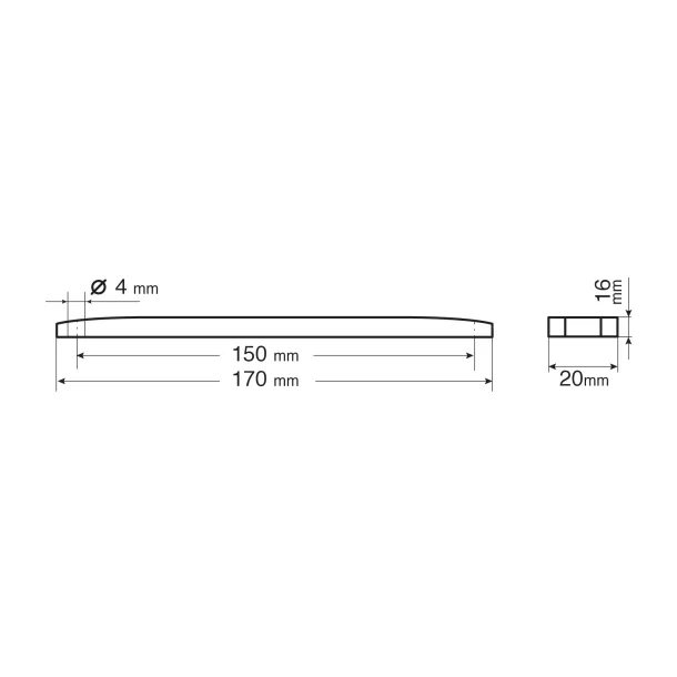 Lampa pozitie suplimentara 13LED Neon Effect 170x20mm 12/24V - Rosu