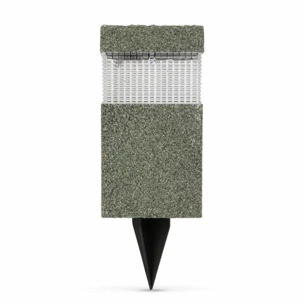 LED solar lamp - stone pattern - plastic