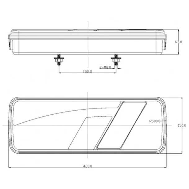 75LED backlight 10/30V 420x150mm - Left