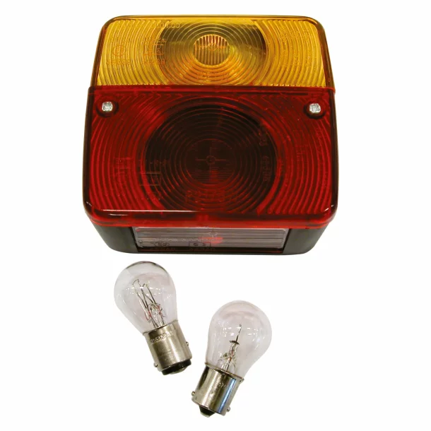 Taillight 4 functions + 2 bulbs 12V 11x10x5 cm