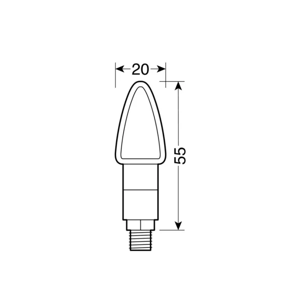 Lampi semnalizare directie mers Atom LED 12V 2buc - Negru