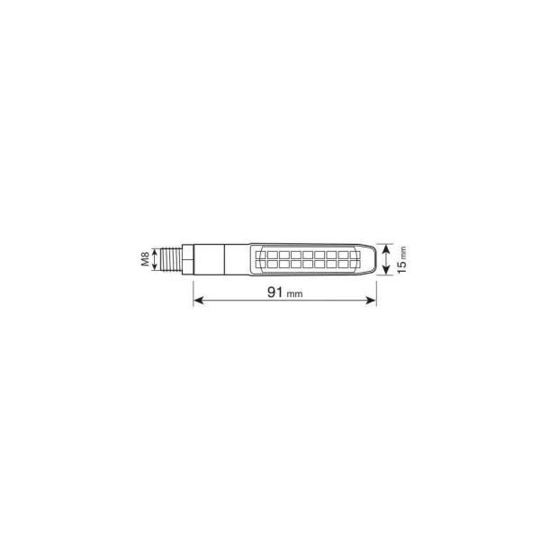 Lampi semnalizare directie mers si pozitie/frana Victory LED 12V 2buc - Spate