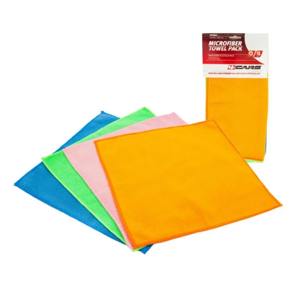 4Cars Microfiber towel pack 30x30cm 4pcs