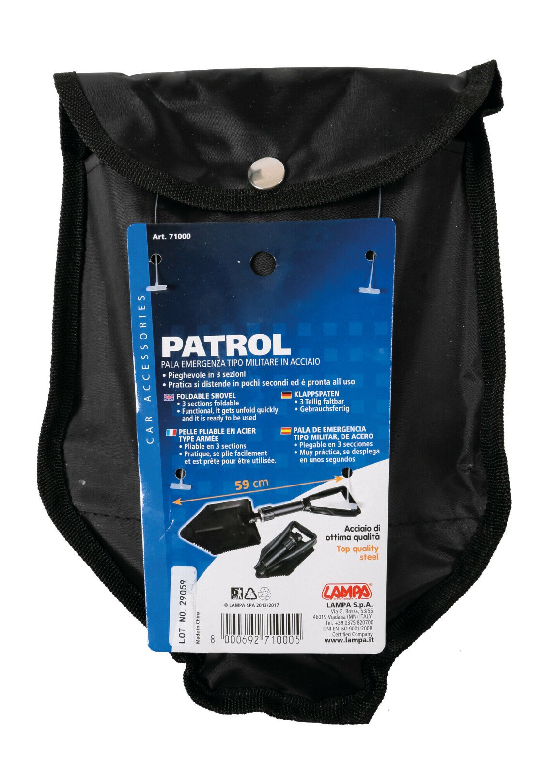 Patrol - Military style foldable shovel thumb