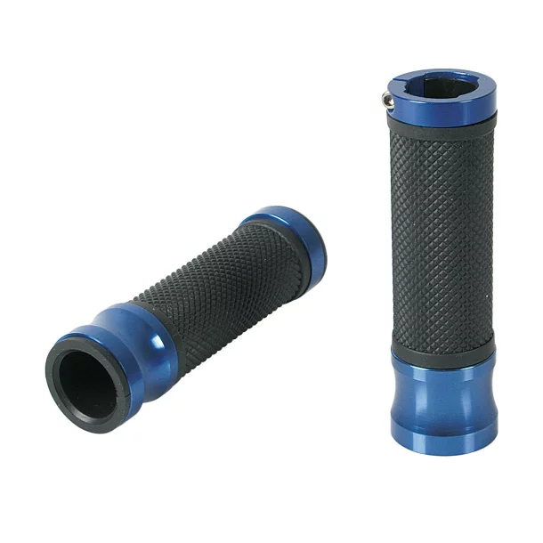 Manere ghidon motocicleta Metal Grips 2buc - Albastru