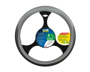 Club, TPE steering wheel cover - S - Ø 35/37 cm - Black/Grey
