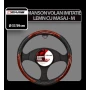 Manson volan imitatie lemn si masaj 4Cars - M - Ø 37/39cm - Resigilat