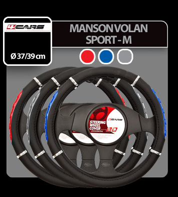 Manson volan Sport - Ø 37-39cm - Negru/Albastru thumb