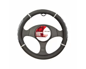 Sport steering wheel cover - Ø 37-39 cm- Black/Grey