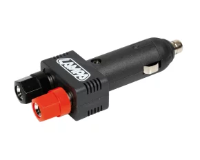Cigarette lighter plug with quick connectors, 12/24V