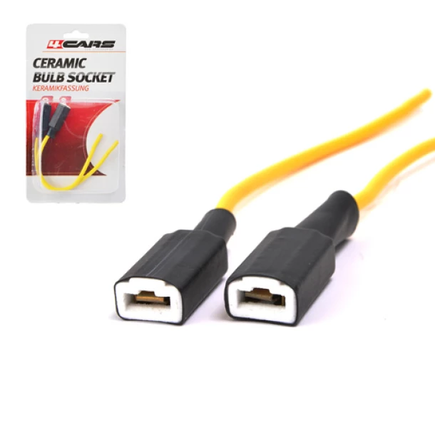 4Cars Ceramic bulb socket for H1 2pcs