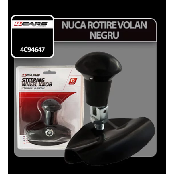 4Cars Steering wheel knob - Black