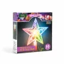 Ornament de pom de Craciun, model stea, 10 LED-15 cm, RGB, 2xAA