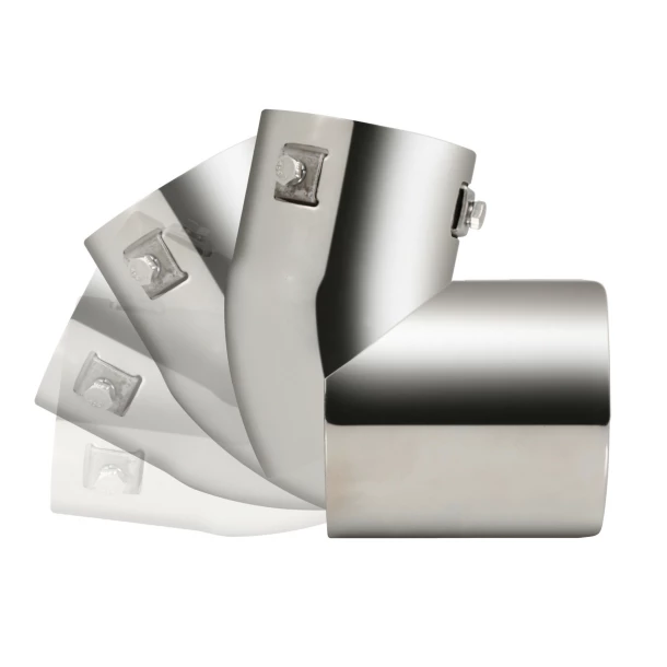 Ornament toba esapament curbat TS-64, din otel inoxidabil lustruit, sunet sport, racordare Ø30-45mm - Resigilat