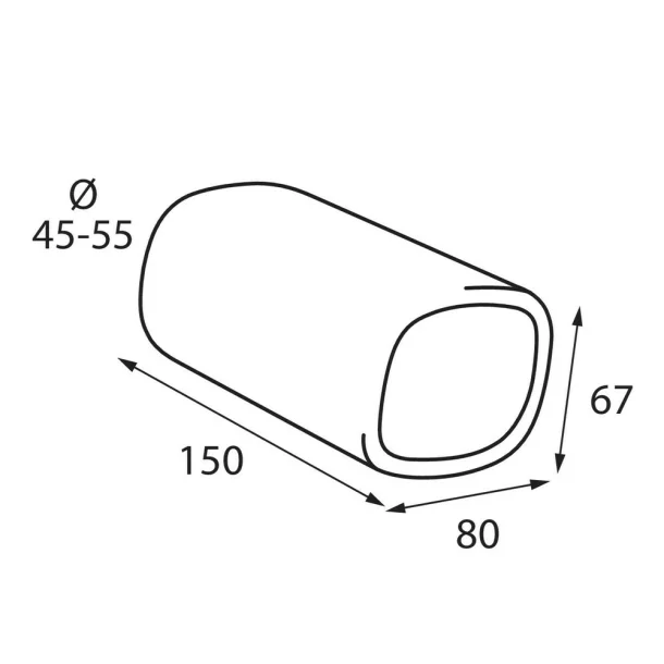 TS-18 L Stainless steel exhaust blowpipe
