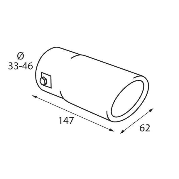 TS-28 Stainless steel exhaust blowpipe