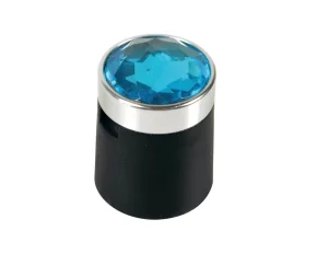 Colour Crystal nut caps, 20pcs - Hex 19mm - Blue