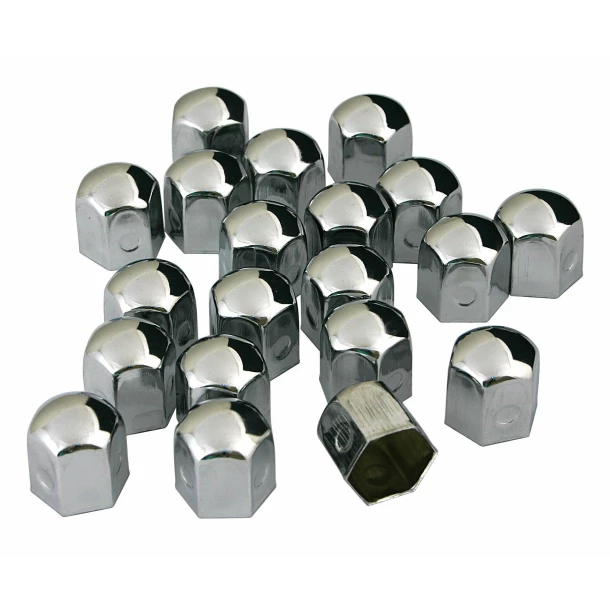 Ornamente prezoane metal cromat 20buc - Hex 17mm - Crom - Resigilat